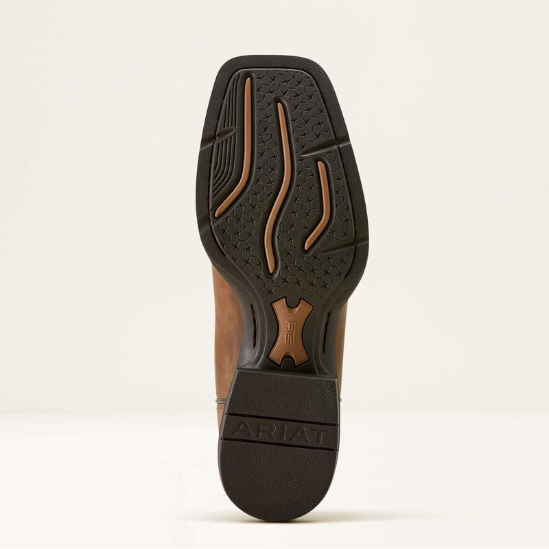 10064053 Sport Steer Skull Wide Square Toe Cowboy Boot