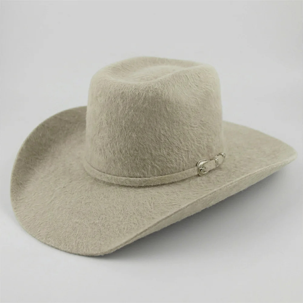 10X Grizzly Beige Cuernos Chuecos Cowboy Hat
