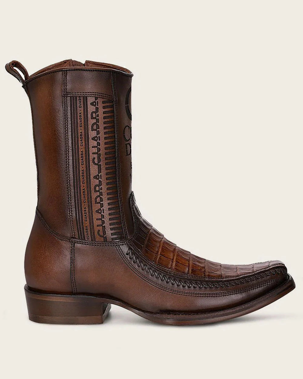 CU698 MN Brown Caiman Narrow SQ. Toe