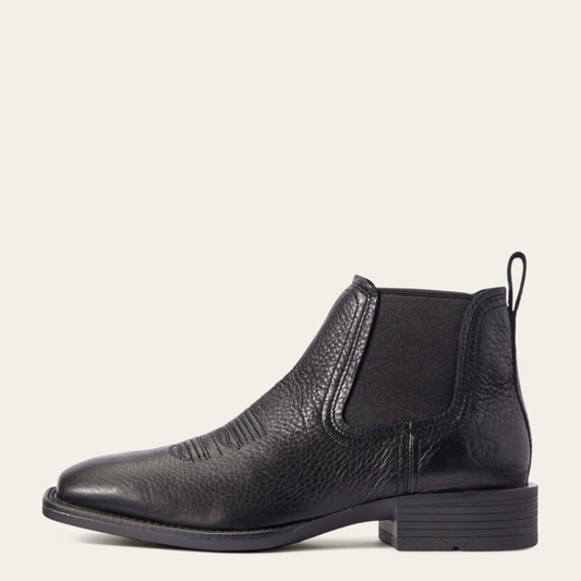 10031453 Booker Chelsea Wide Square Toe Western Boot Ariat