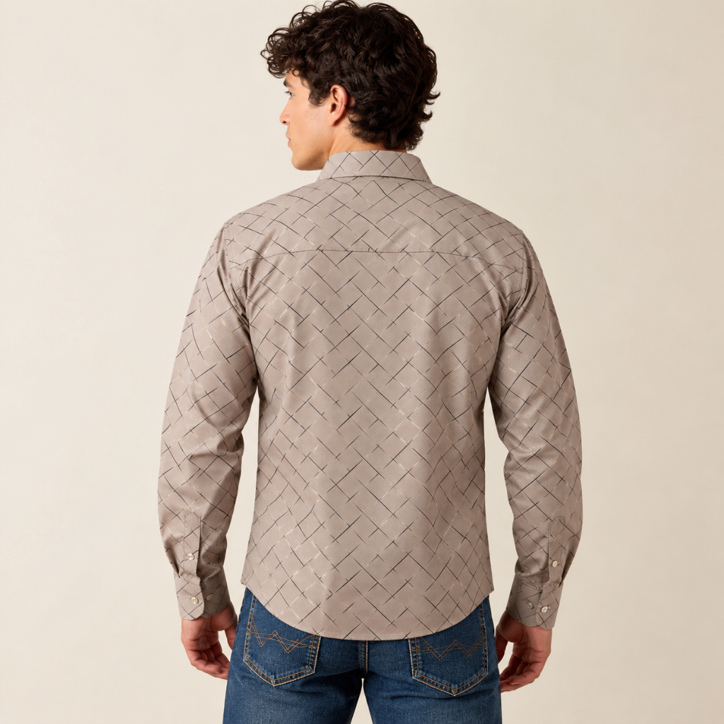 BK-0326 Sand Crosshatch Shirt