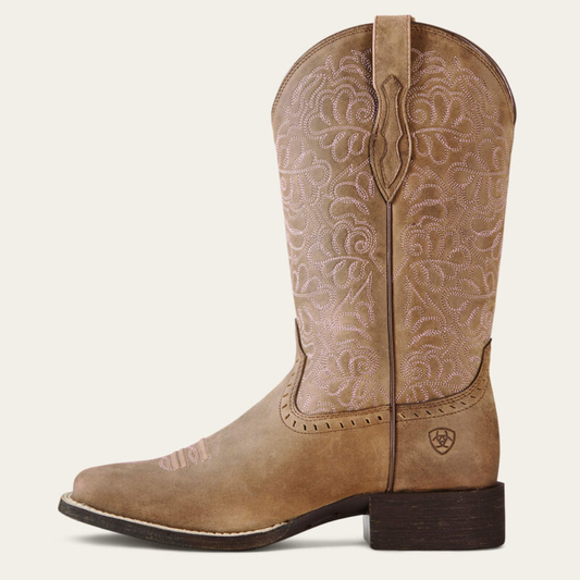 10019906 Round Up Remuda Wide Square Toe Western Boot Ariat