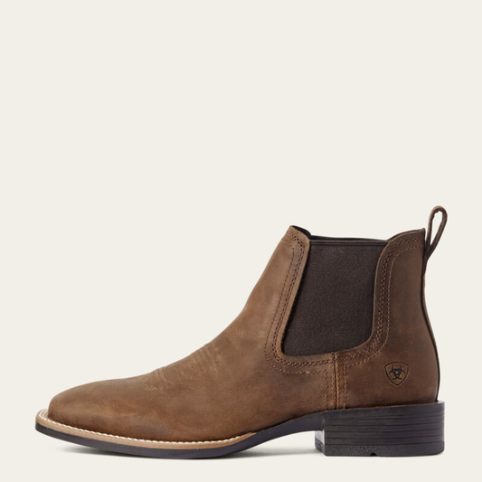 10031452 Booker Chelsea Wide Square Toe Western Boot Ariat