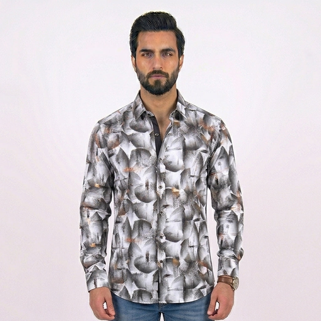 3116 NK Stone Long Sleeve Shirt White