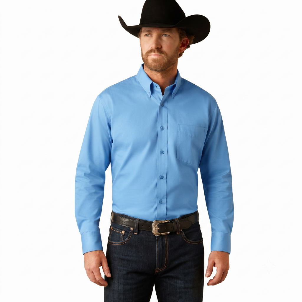 MLS113015 Maximos Classic Long Sleeve Shirt Medium Blue