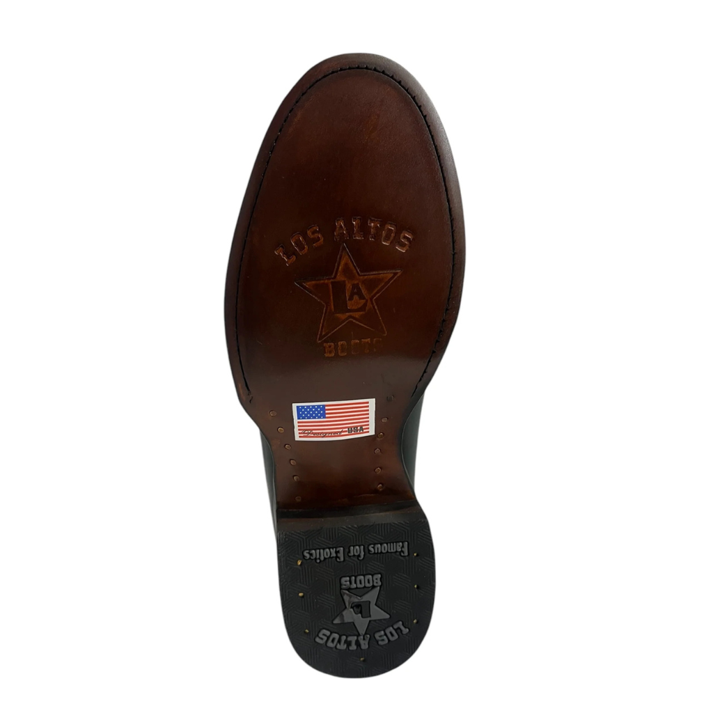 50B2105 Low Shaft Round Toe Belmont Black — Los Altos Boots