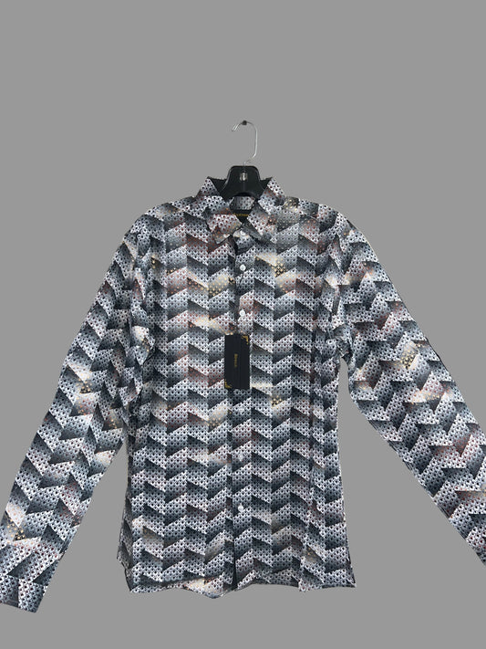 LS5070 Men's Long Sleeve Print Shirt Ace of Diamond