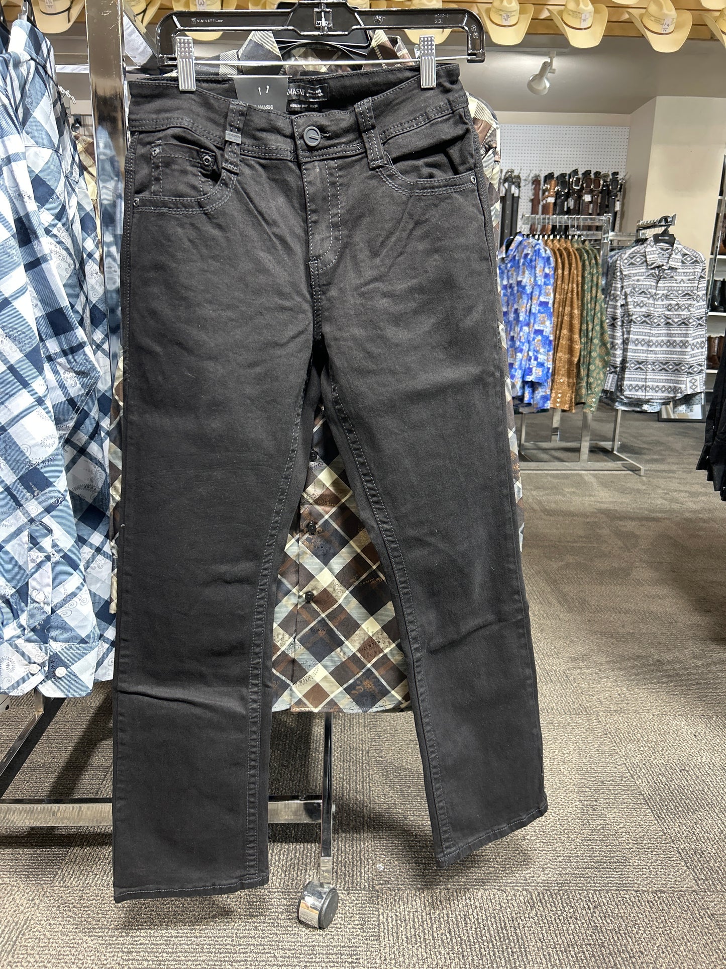 LAM9042 Modern Boot Cut Pant Lamasini Denim Black