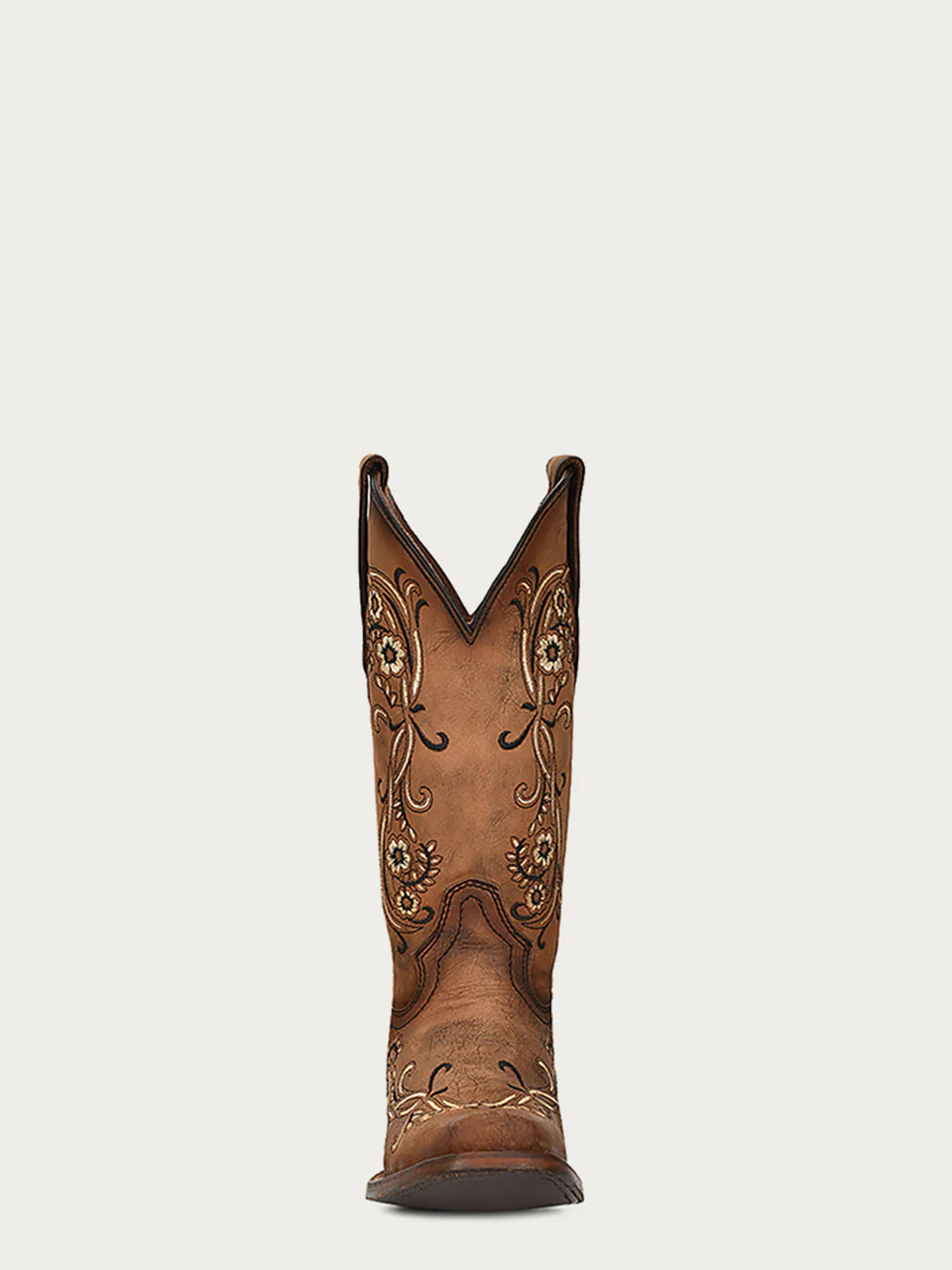 L2063 Sand Floral Embroidery SQ. Toe