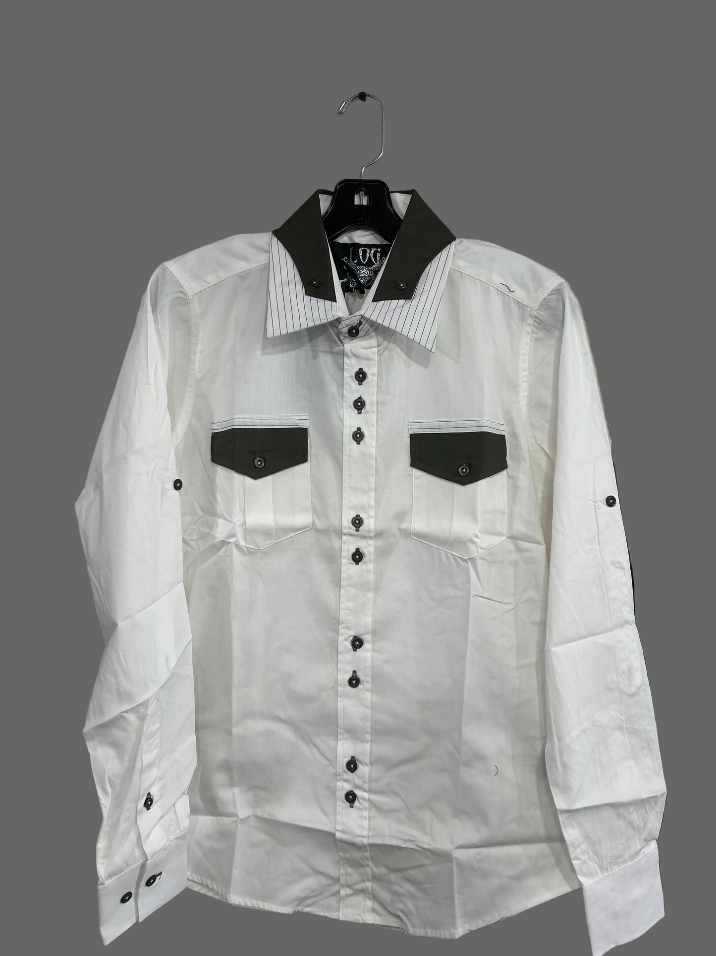VJ-088 Mens Long Sleeve Shirt White