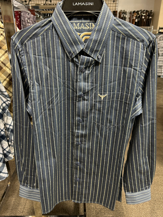 3942 LAM2047 Casual Long Sleeve Shirt Teal