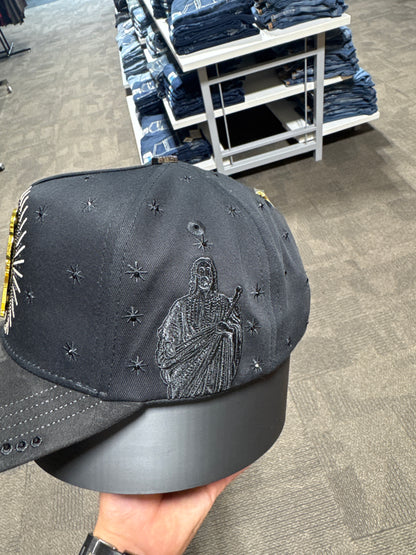 San Judas Black Cap With Color