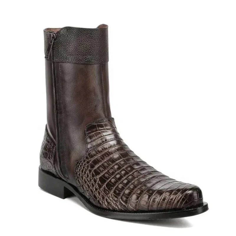 FF423 MN Blue Caiman Round Toe