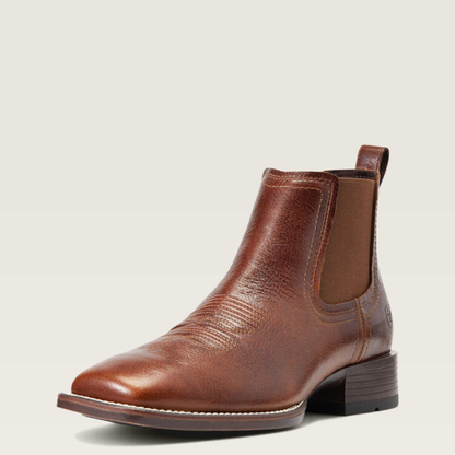 10040289 Booker Chelsea Wide Square Toe Western Boot Ariat