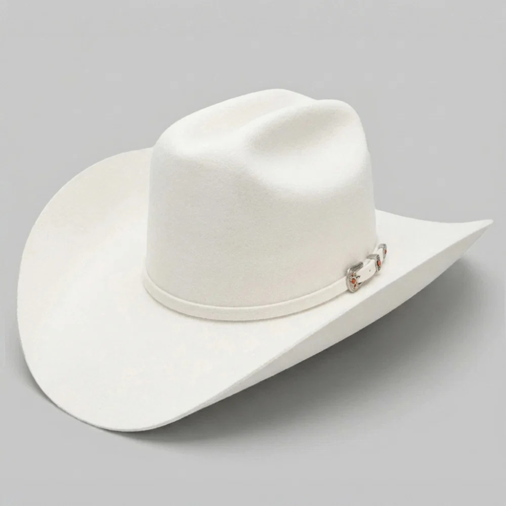 0603 6X Milano White Cuernos Chuecos Cowboy Hat