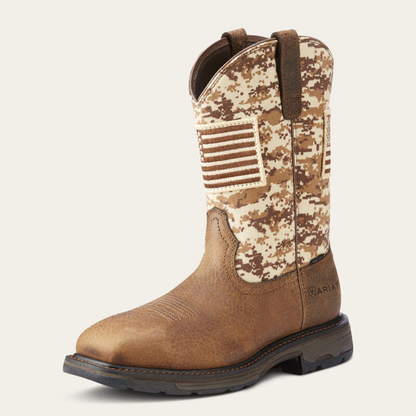 10022968 WorkHog Patriot Steel Toe Work Boot Ariat