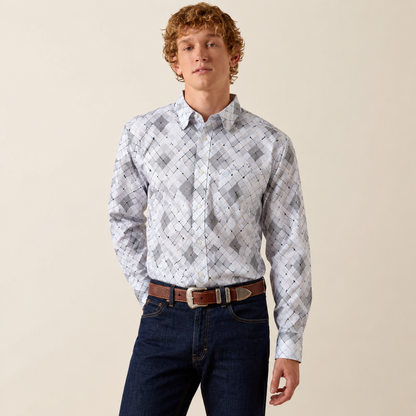 BK-0326 White Crosshatch Shirt