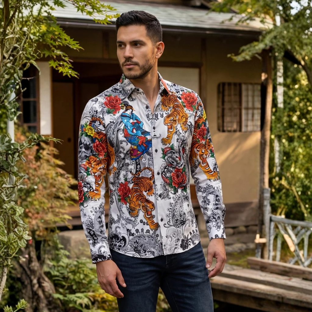 6SPR02 Cranium Rhinestone Long Sleeve Shirt Barabas
