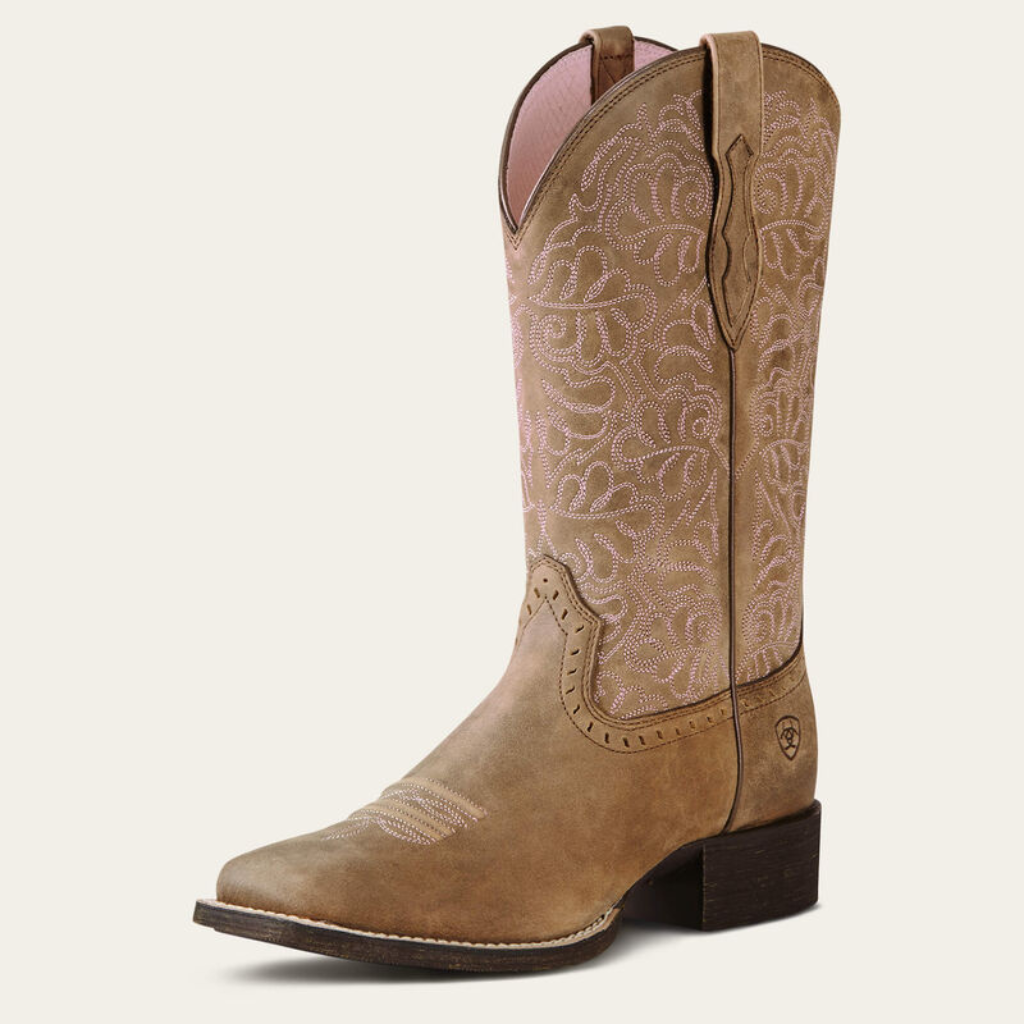 10019906 Round Up Remuda Wide Square Toe Western Boot Ariat