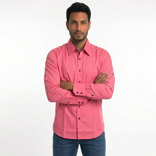 LS325 Mens Long Sleeve Shirt Coral