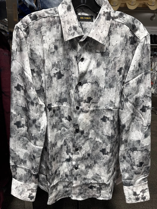 NK Stone Long Sleeve Shirt White