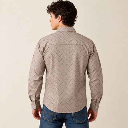 BK-0326 Sand Crosshatch Shirt