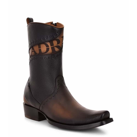 CU559 Viena Black Laser & Woven Narrow Square Toe — Cuadra