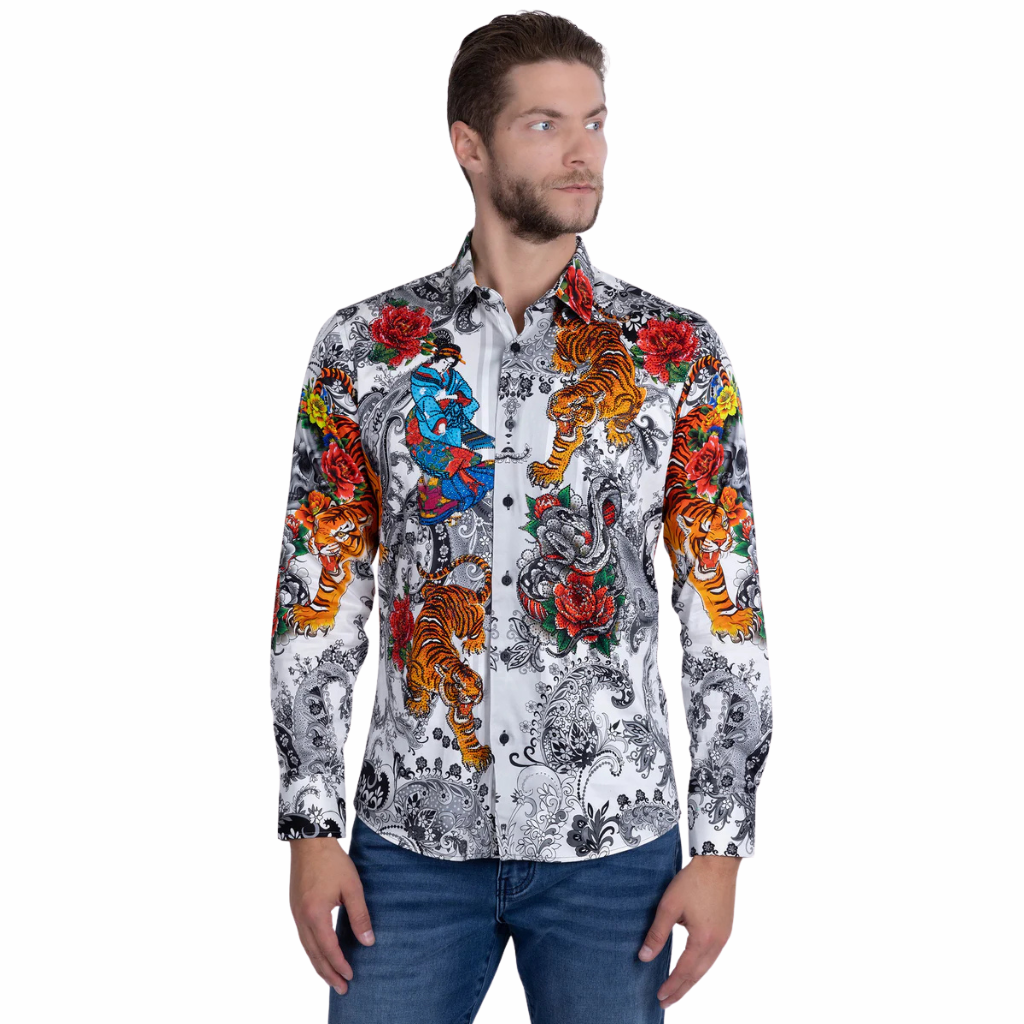 6SPR02 Cranium Rhinestone Long Sleeve Shirt Barabas