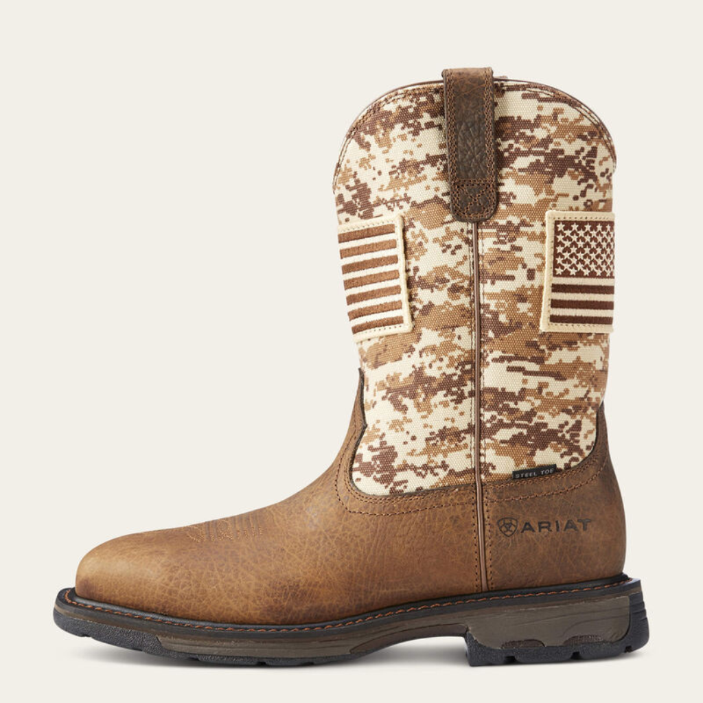10022968 WorkHog Patriot Steel Toe Work Boot Ariat