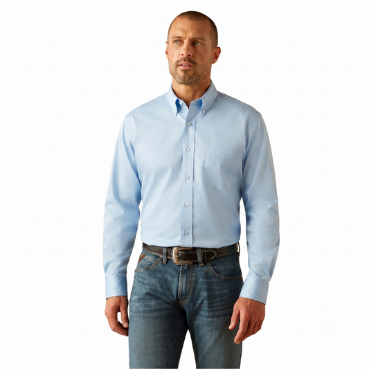 MLS121224 Maximos Classic Long Sleeve Shirt Sky Blue