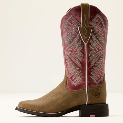 10074331 Round Up Ruidoso Wide Square Toe Western Boot Ariat