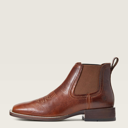 10040289 Booker Chelsea Wide Square Toe Western Boot Ariat