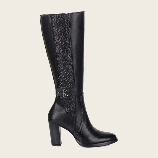 FC887 Black Deer Zipper Boot Cuadra
