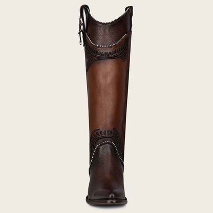 CU583 Damasco Chocolate Embroidery Boot Cuadra
