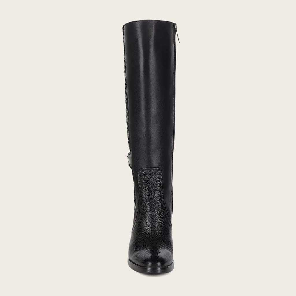 FC887 Black Deer Zipper Boot Cuadra