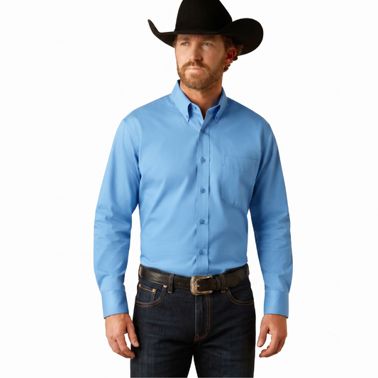 MLS113015 Maximos Classic Long Sleeve Shirt Medium Blue