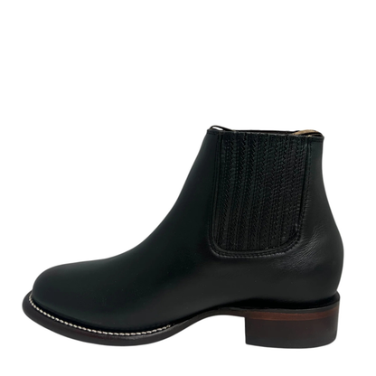 50B2105 Low Shaft Round Toe Belmont Black — Los Altos Boots