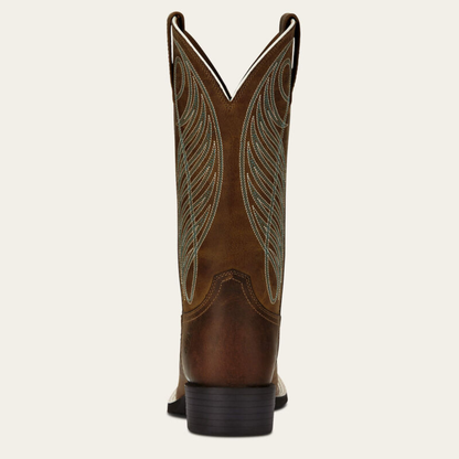 10018528 Round Up Wide Square Toe Western Boot Ariat