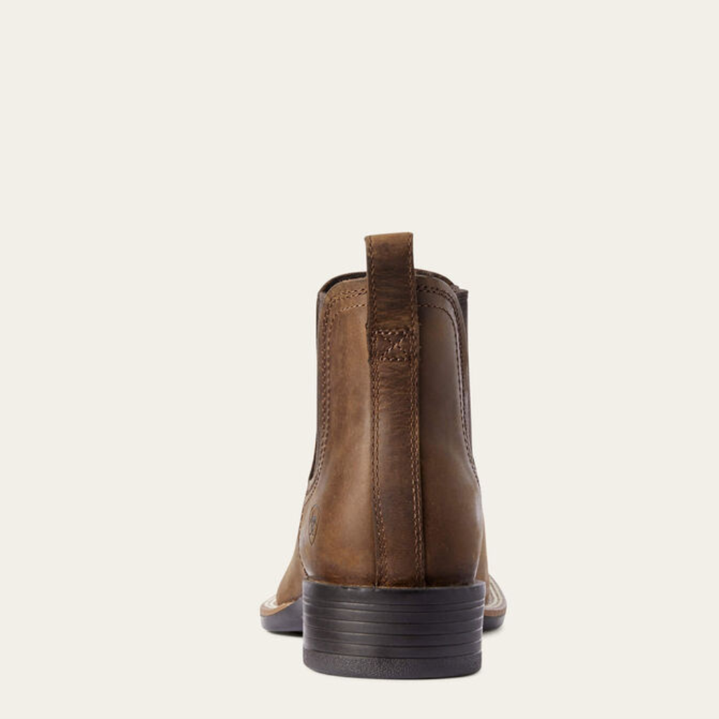 10031452 Booker Chelsea Wide Square Toe Western Boot Ariat