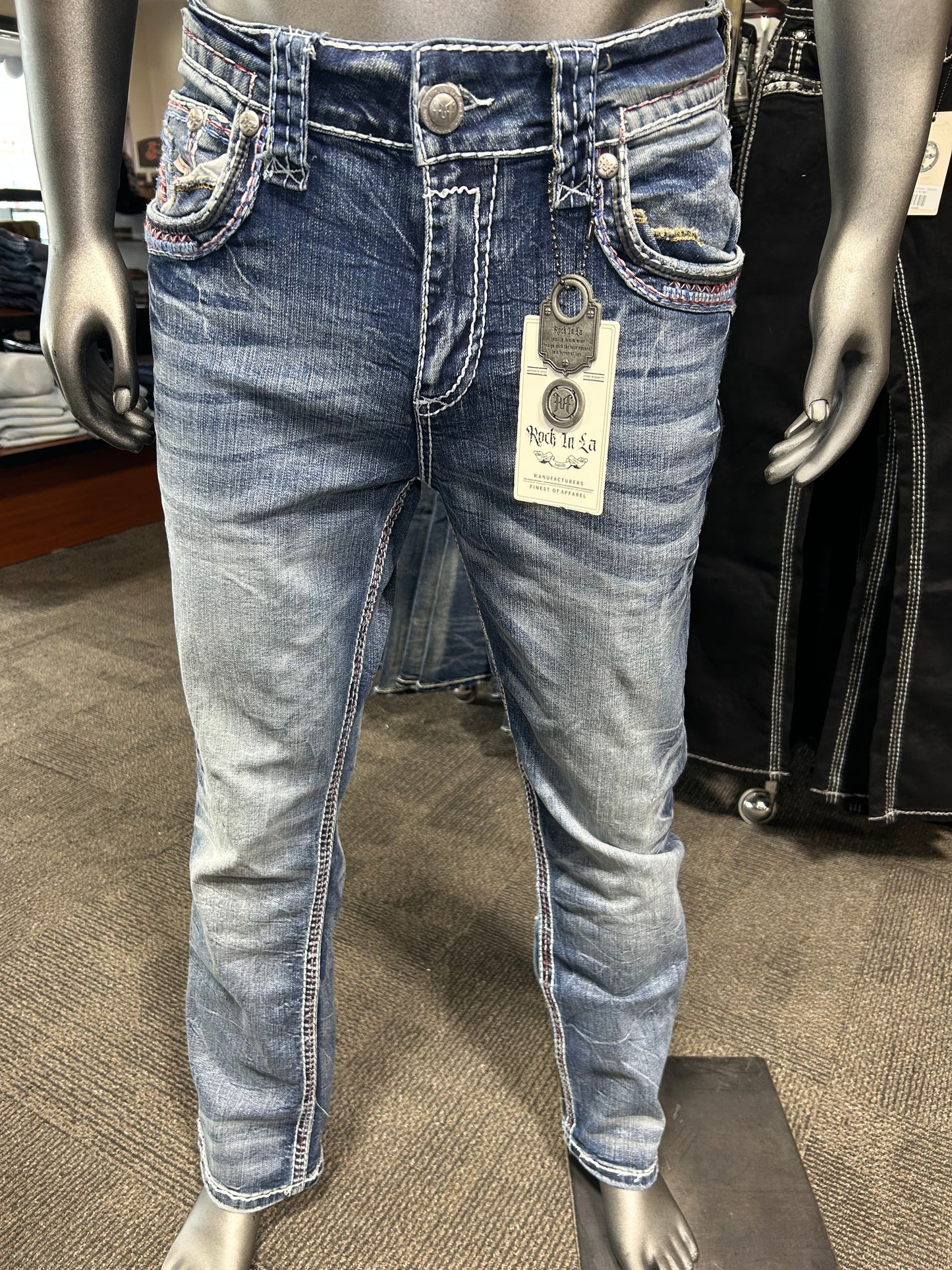 R-383 Shield Stitch Straight Jean — Rock In LA