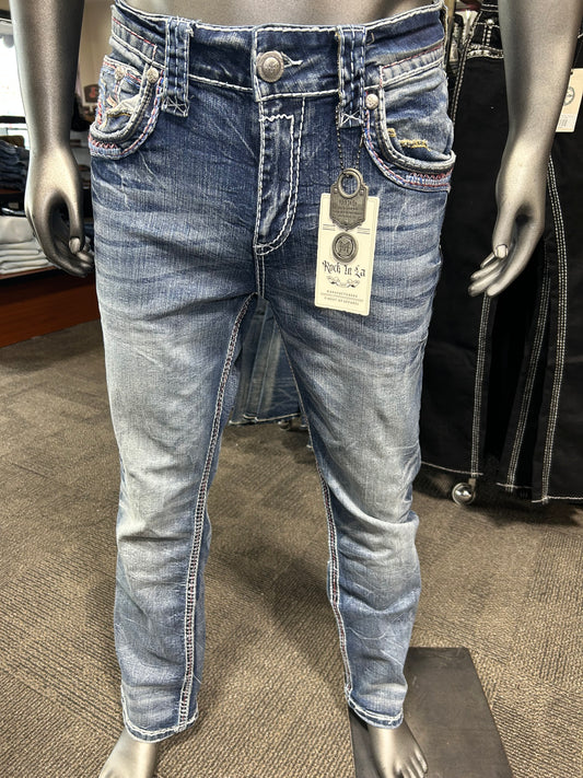 R-383 Shield Stitch Straight Jean — Rock In LA