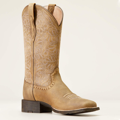 10019906 Round Up Remuda Wide Square Toe Western Boot Ariat