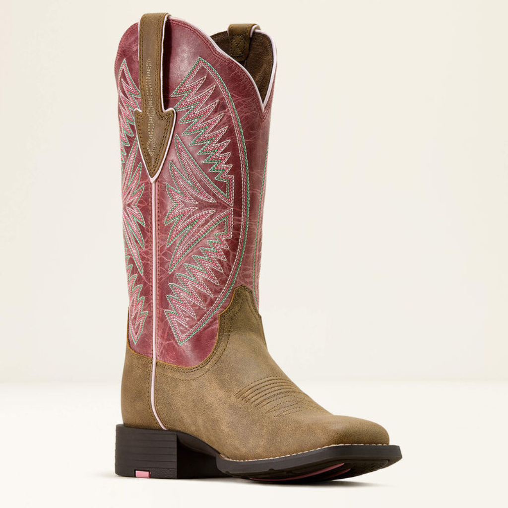 10074331 Round Up Ruidoso Wide Square Toe Western Boot Ariat