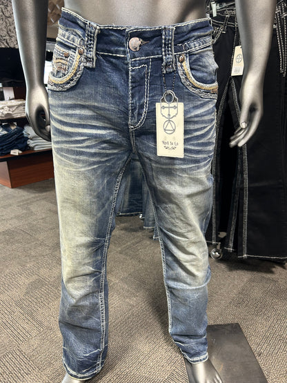 R-373 Aztec Patch Straight Jean — Rock In LA