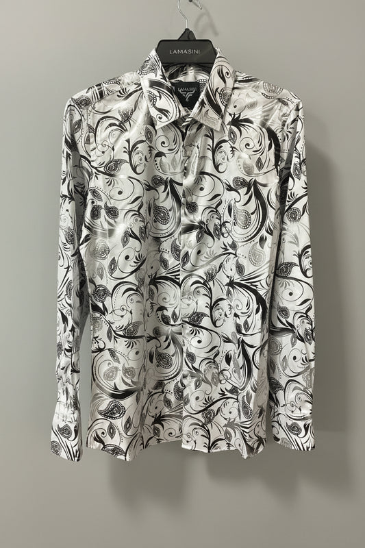 3443 LAM3027 Casual Long Sleeve White