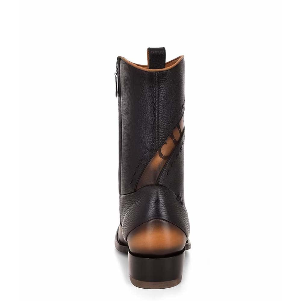 CU559 Viena Black Laser & Woven Narrow Square Toe — Cuadra