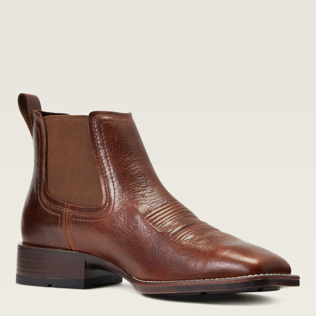 10040289 Booker Chelsea Wide Square Toe Western Boot Ariat