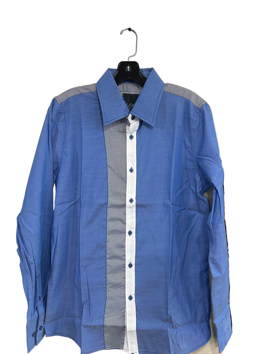 LJ336 Mens Long Sleeve Shirt Blue