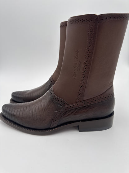 78BI0716 Milan Low Shaft Dressy Boot Teju Lizard Brown