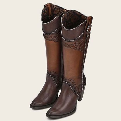 CU583 Damasco Chocolate Embroidery Boot Cuadra